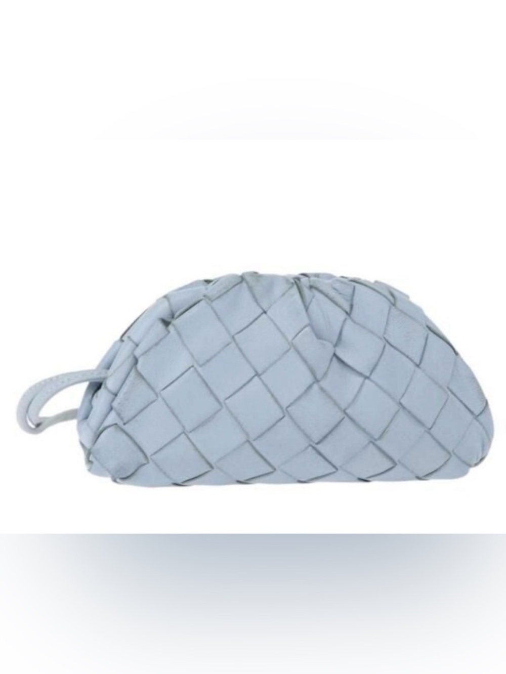 Bottega Veneta Light Blue Intrecciato Wristlet Clutch